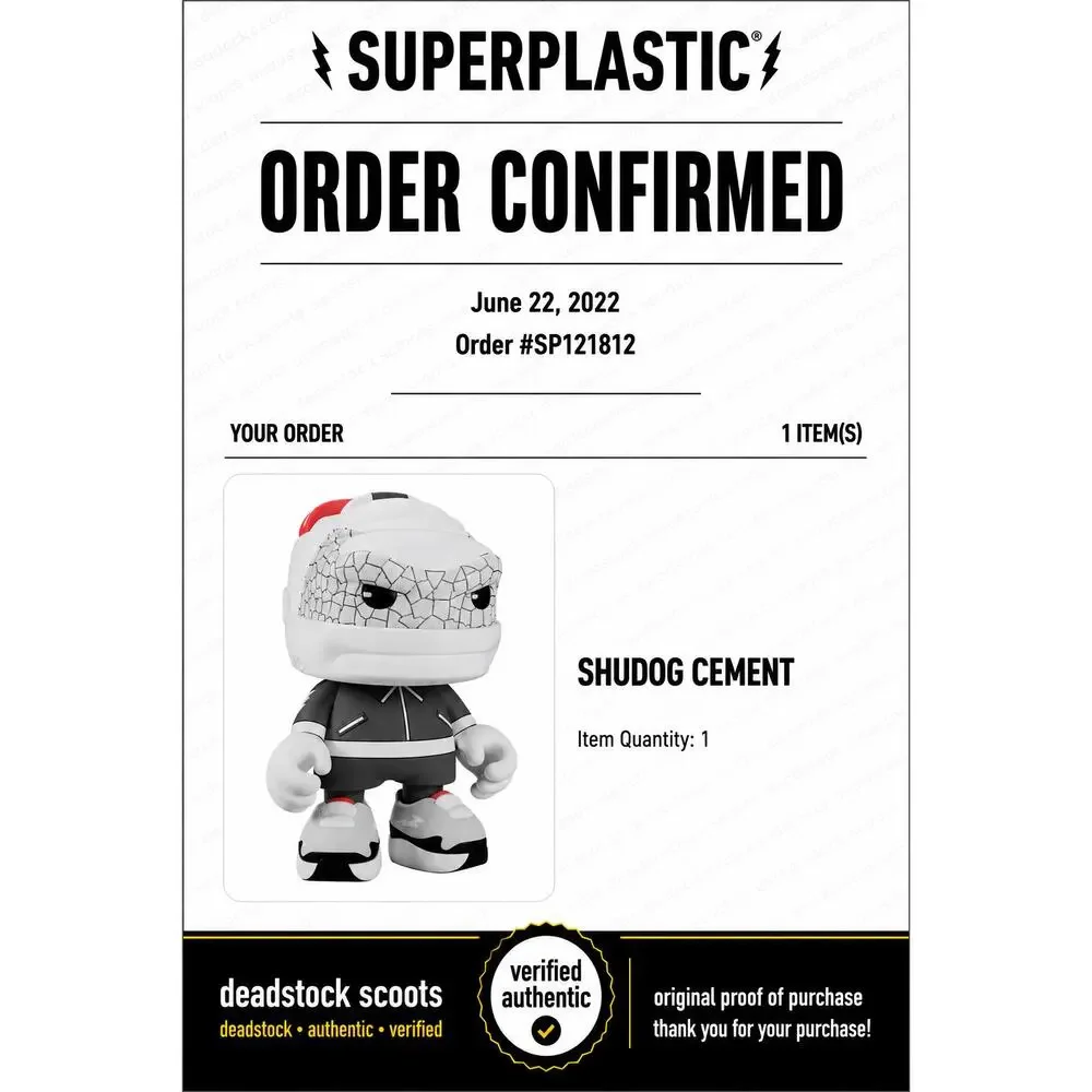 Superplastic SHUDOG Cement Vinyl Art Toy Factory Sealed NEWFramed Photos